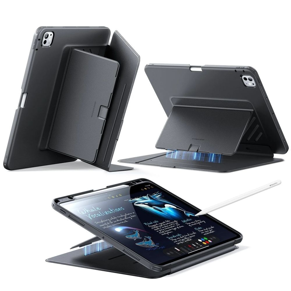 ESR Flip Hybrid -suojakotelo iPad Pro 11” 5. ja 6. sukupolvi 2024–2025 – musta