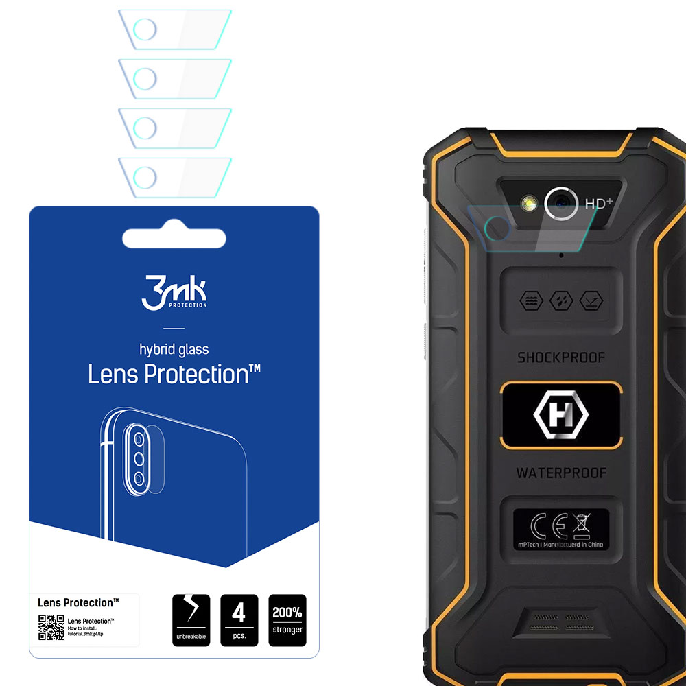 Hybridilasi 3mk Lens Protection -kameran linssisuojalle MyPhone Hammer Energy 2 -puhelimessa