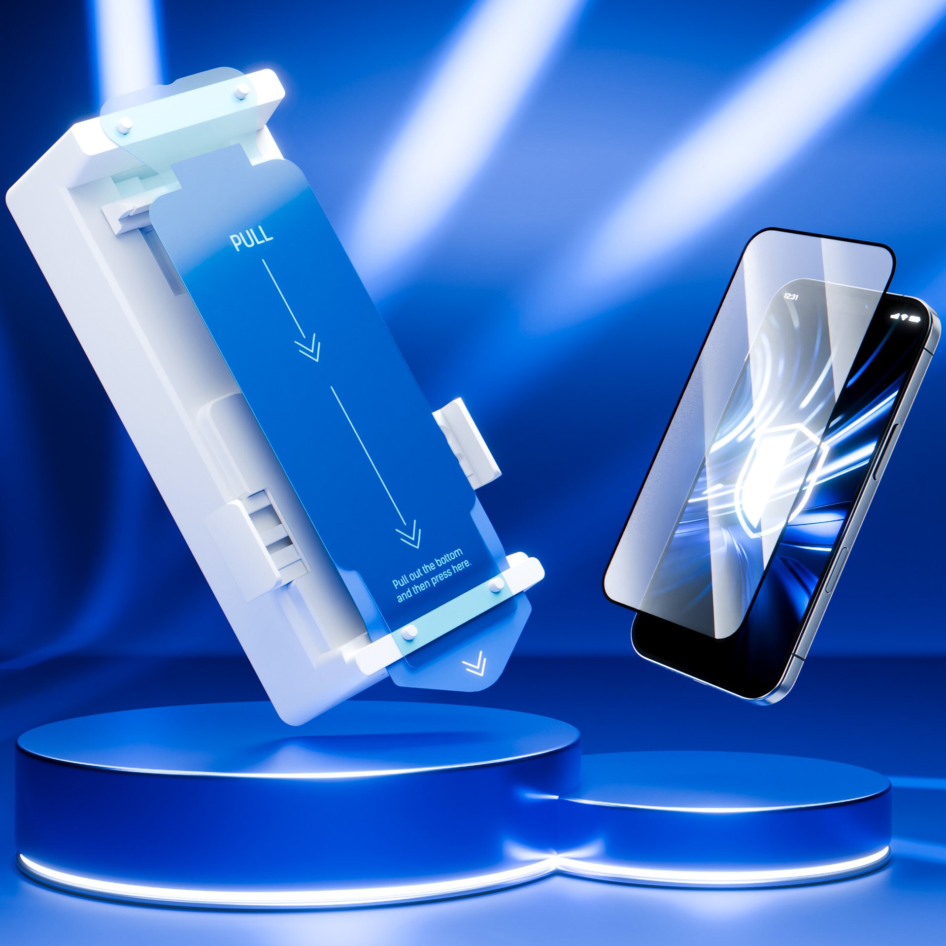 3mk Expert Glass Protection™ -karkaistu lasi asennustyökalulla Samsung Galaxy S24 Ultra -mallille