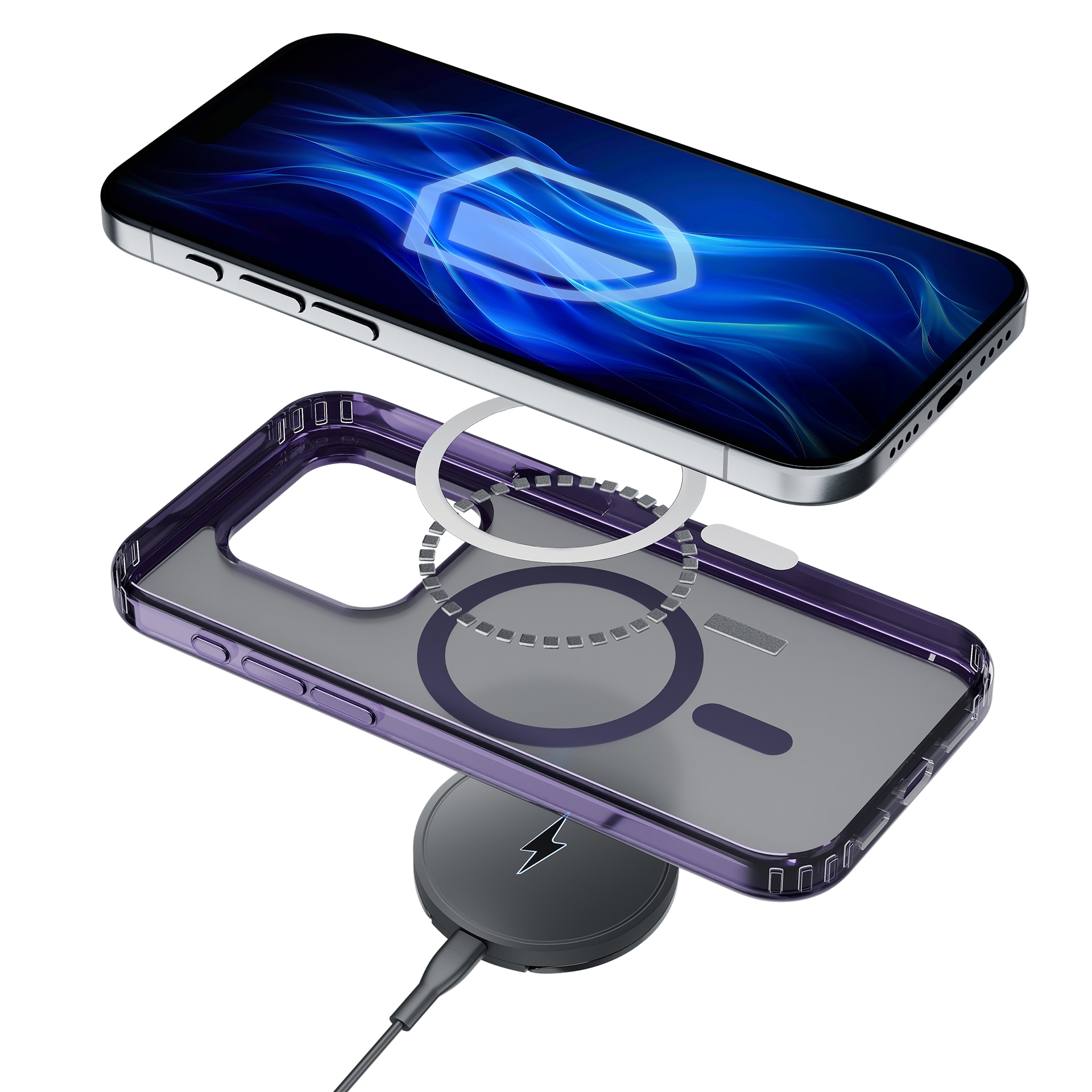 3mk Frosty MagCase -kotelo, violetti, Apple iPhone 16 Pro Max - violetti