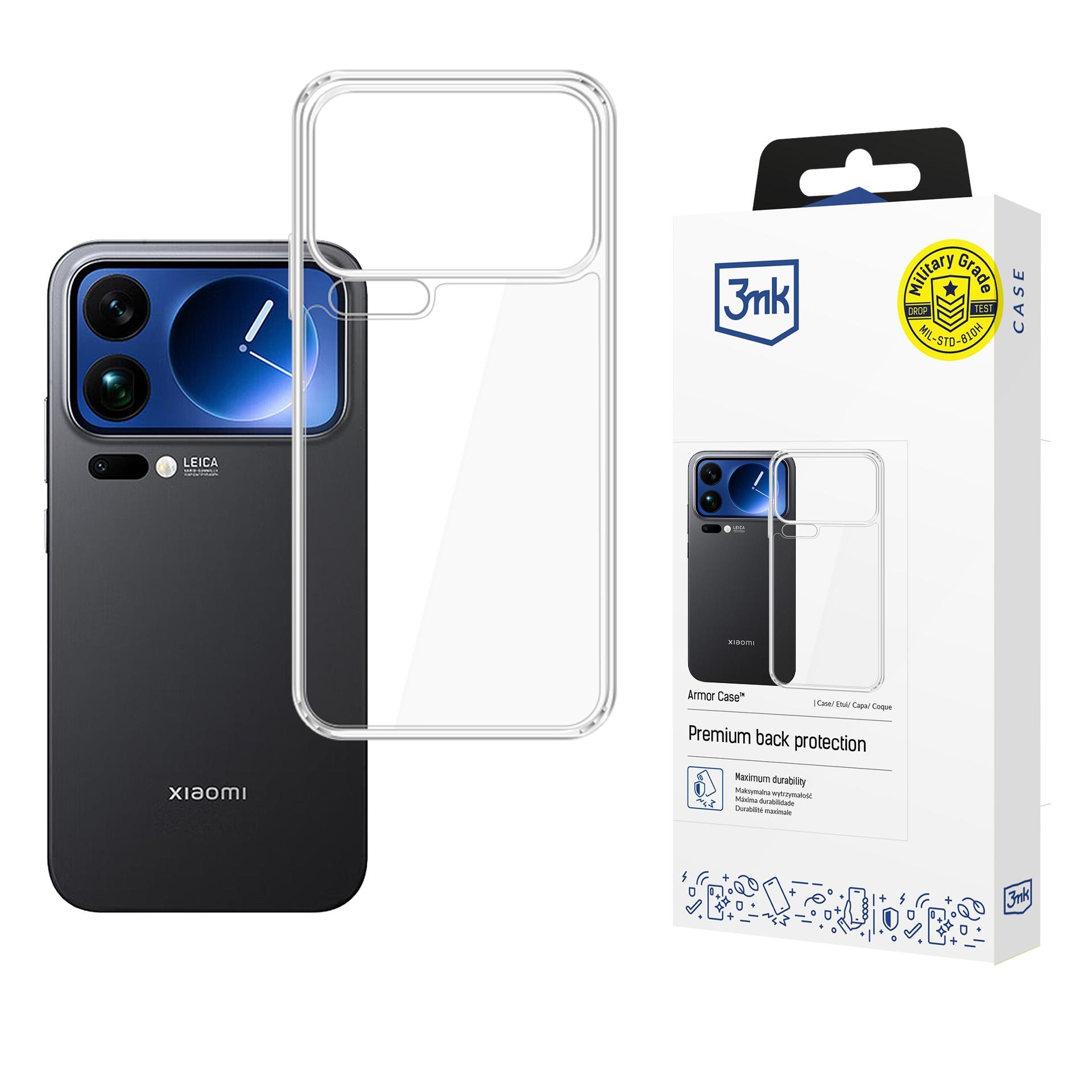 3mk Armor -suojakotelo Xiaomi 17 Pro -malliin – läpinäkyvä