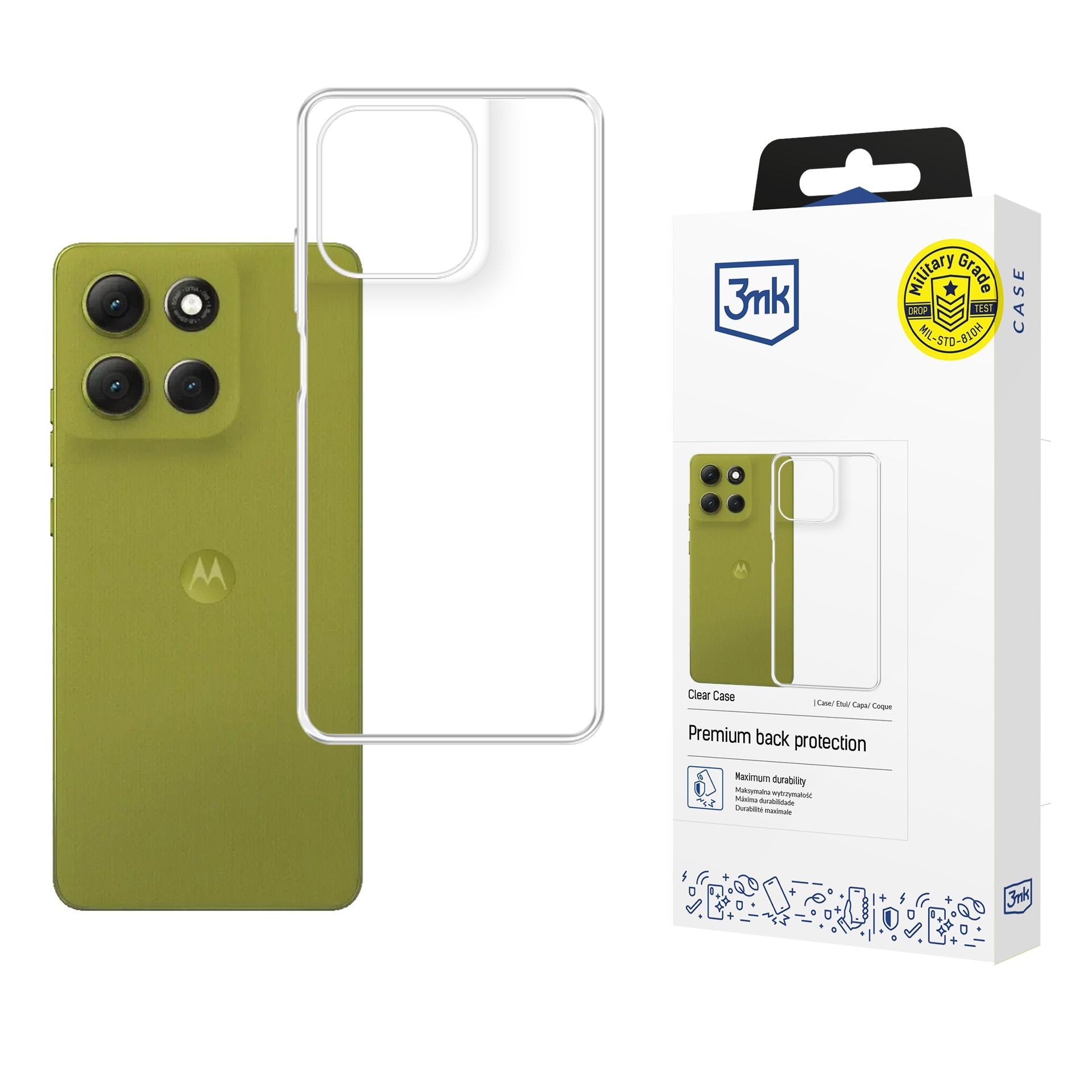 3mk-suojakotelo Motorola Moto G86 / G86 Power - malliin – läpinäkyvä