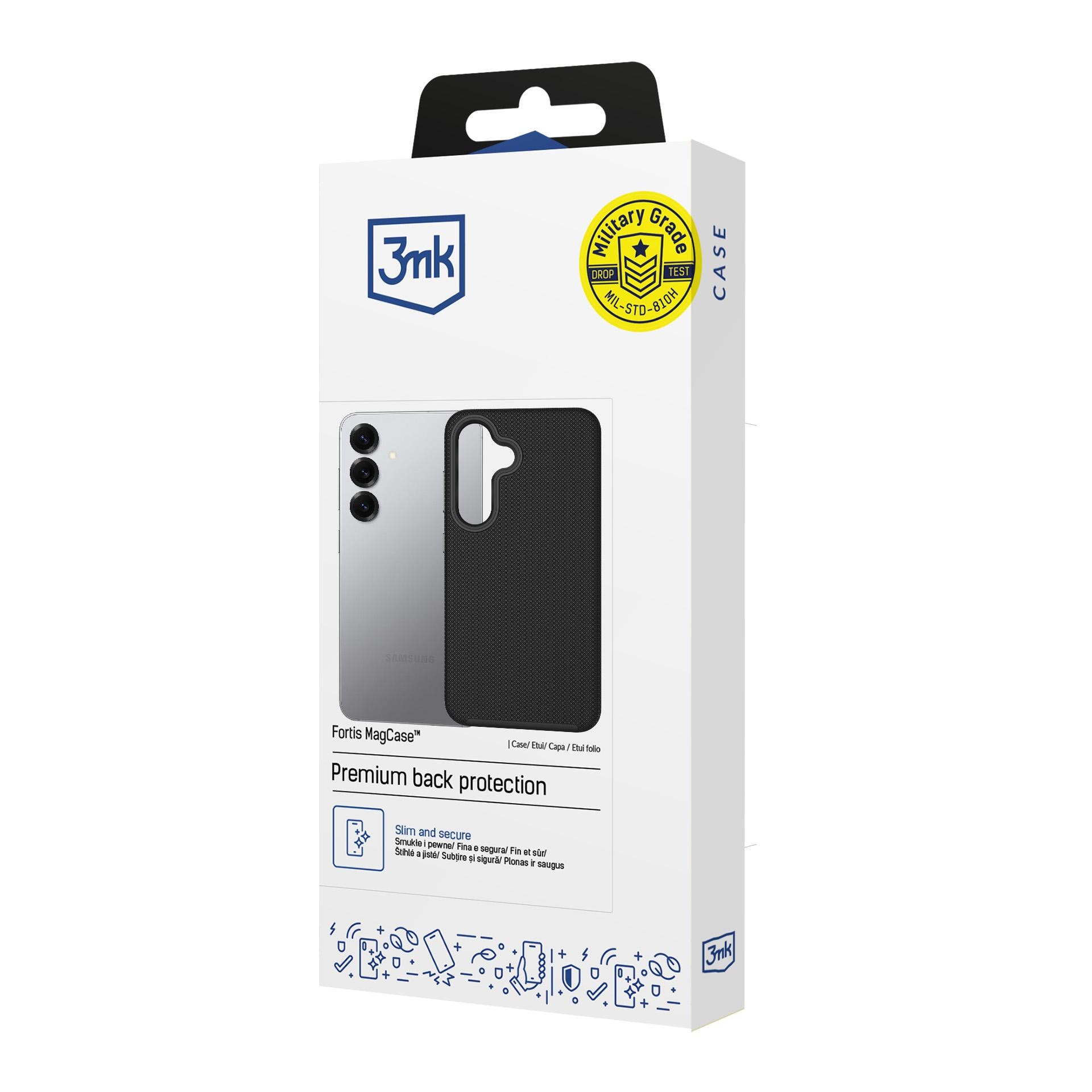 3mk Fortis MagCase Samsung Galaxy S25:lle – musta