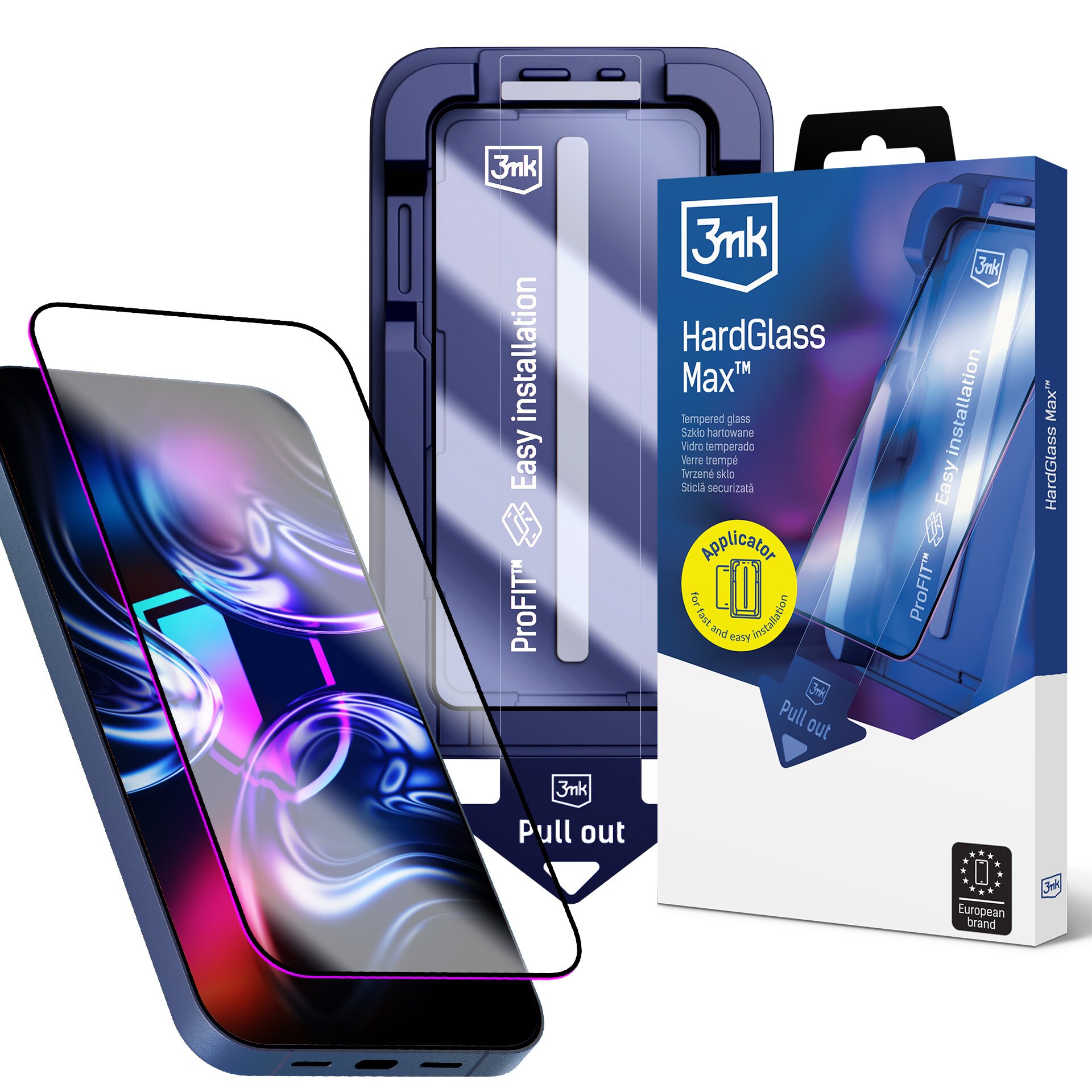 3mk HardGlass Max -karkaistu lasi Samsung Galaxy A37:lle