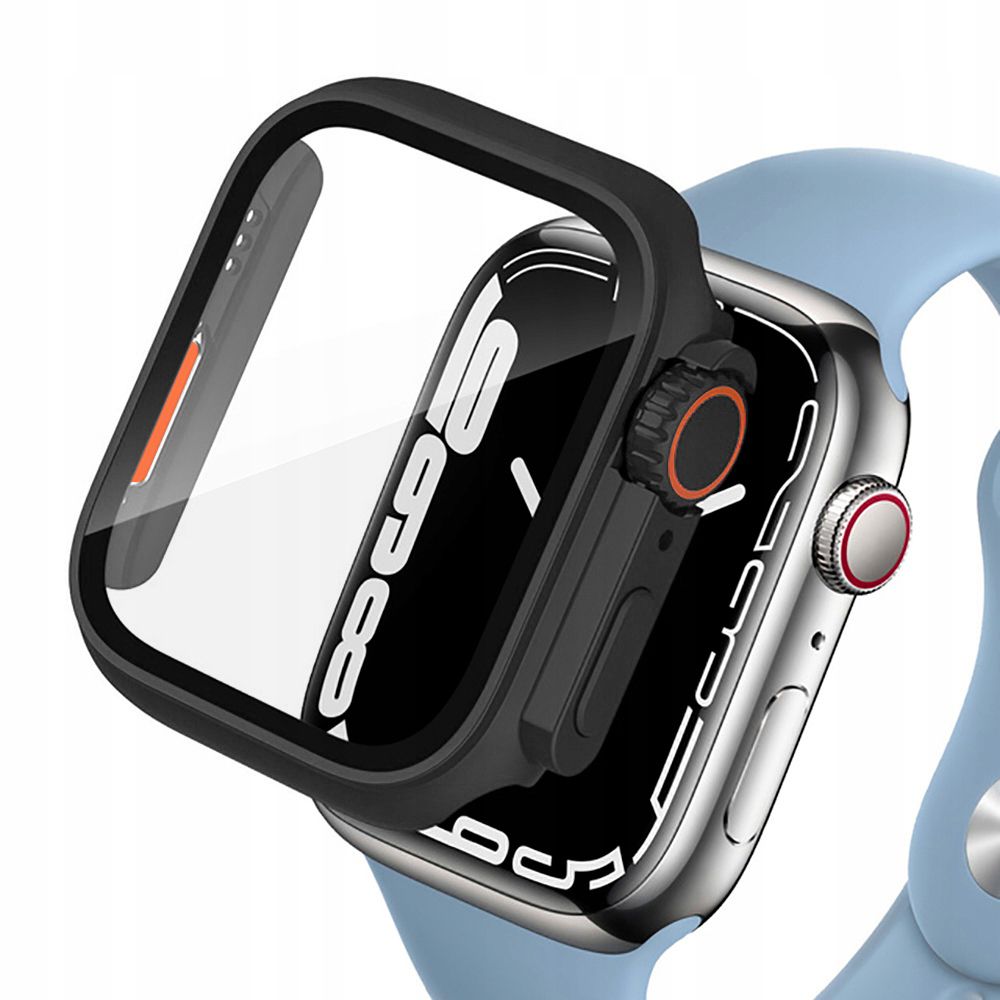 Tech-Protect Defense360 -suojakotelo Apple Watch 4 / 5 / 6 / SE (44 mm) - musta-oranssi