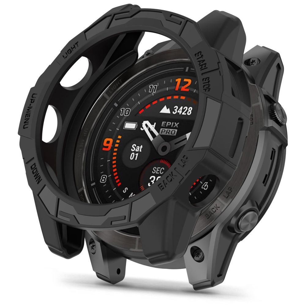 Tech-Protect Defense Air -suojakotelo Garmin Fenix 7X / 7X Pro - Musta