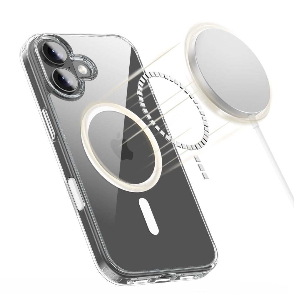 Tech-Protect Flexair Hybrid CC MagSafe -suojakotelo iPhone 17:lle – läpinäkyvä