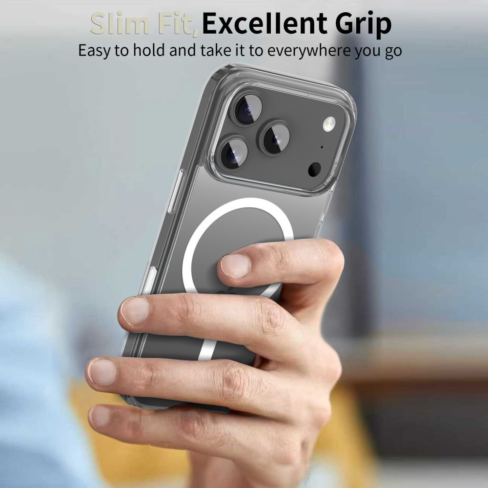 Tech-Protect Flexair Hybrid CC MagSafe -suojakotelo iPhone 17 Pro:lle – läpinäkyvä