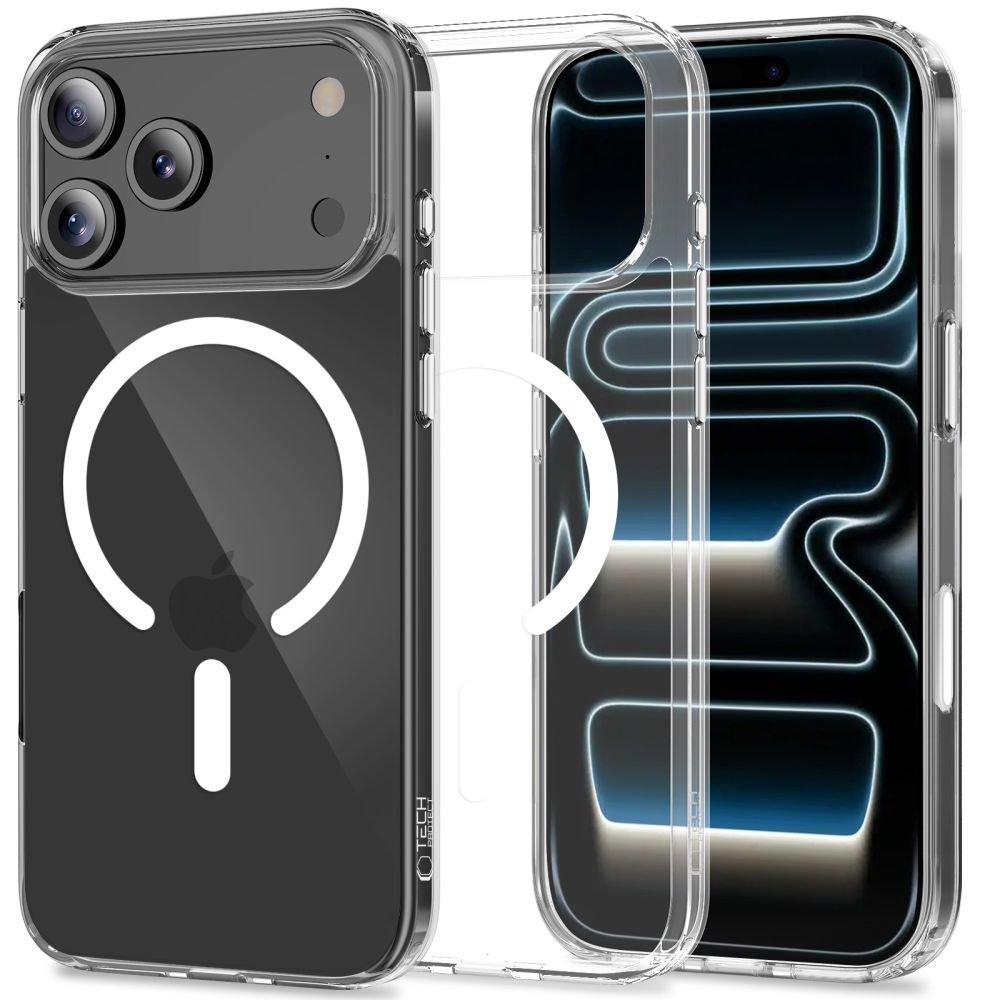 Tech-Protect Flexair Hybrid CC MagSafe -suojakotelo iPhone 17 Pro Maxille – läpinäkyvä