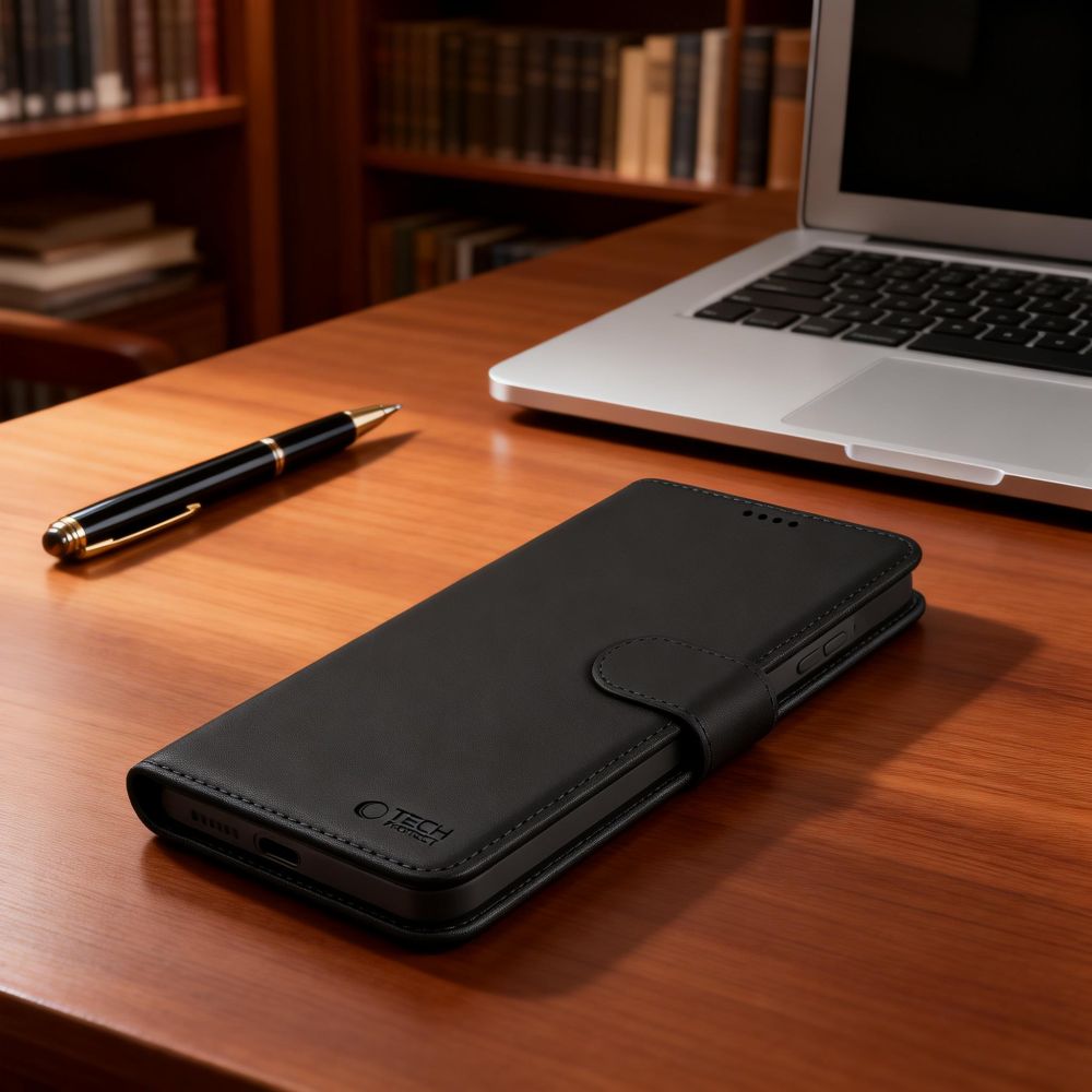 Tech-Protect Wallet MagSafe -suojakotelo Samsung Galaxy S26 Ultra -mallille – mattamusta