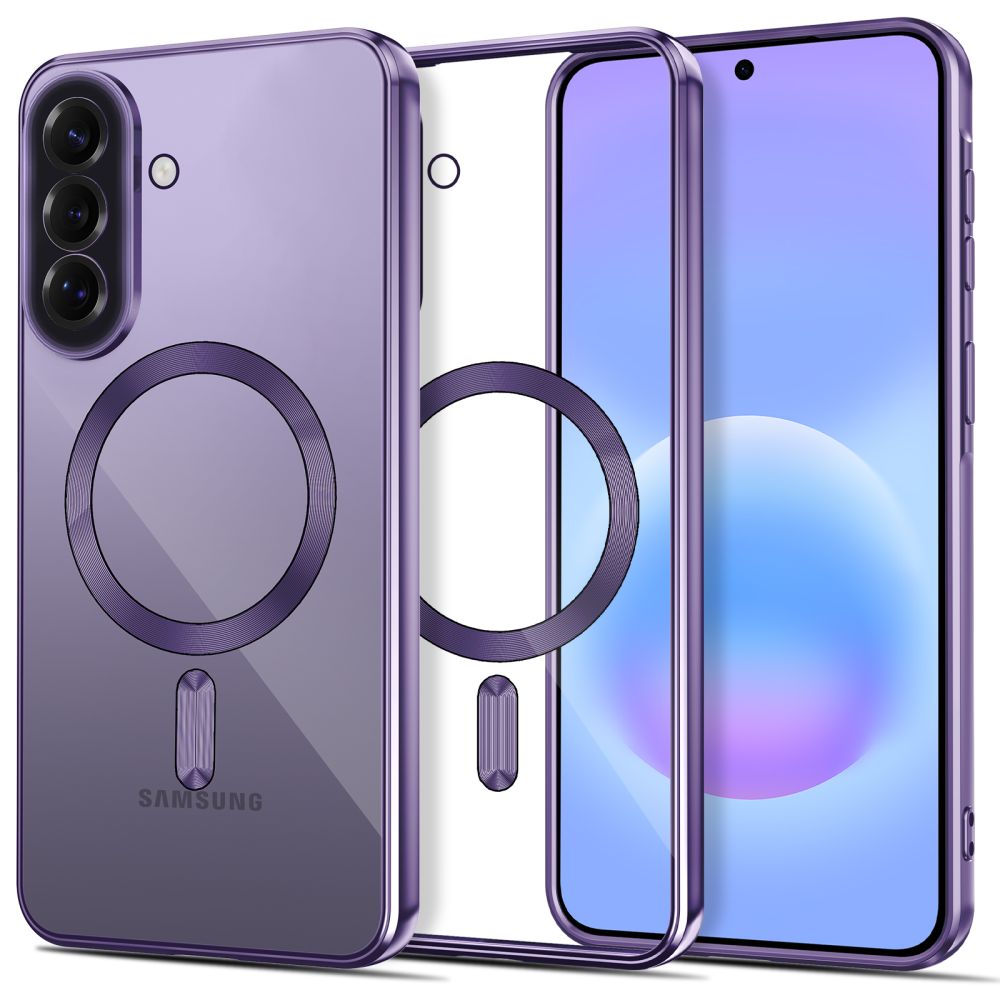 Tech-Protect MagFlex MagSafe -suojakotelo Samsung Galaxy A57 5G:lle – läpinäkyvä violetti