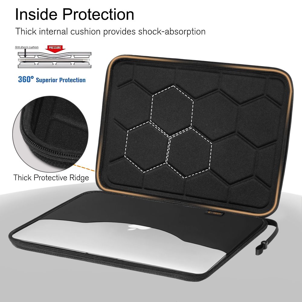 Tech-Protect Hardpouch -kannettavan suojakotelo 13–14 – musta