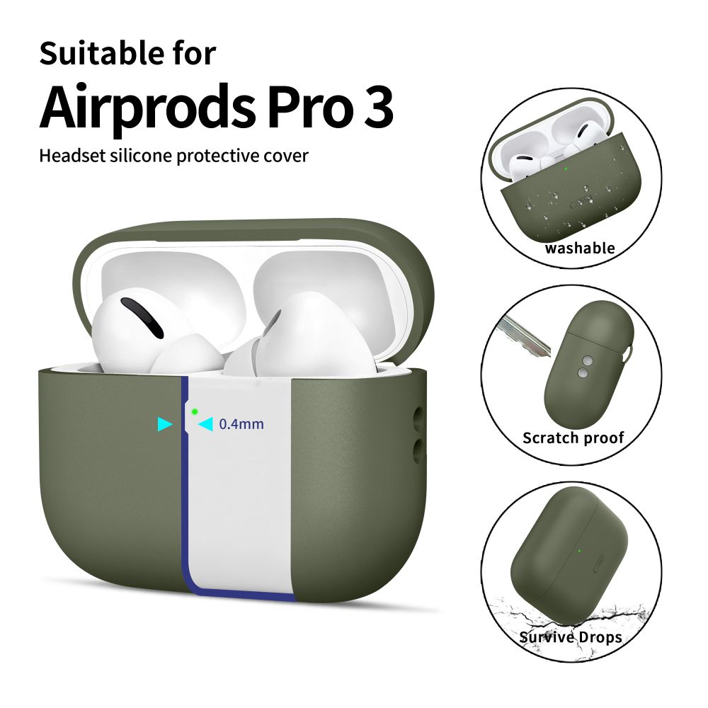 Tech-Protect-silikonikotelo AirPods Pro 3:lle – vihreä