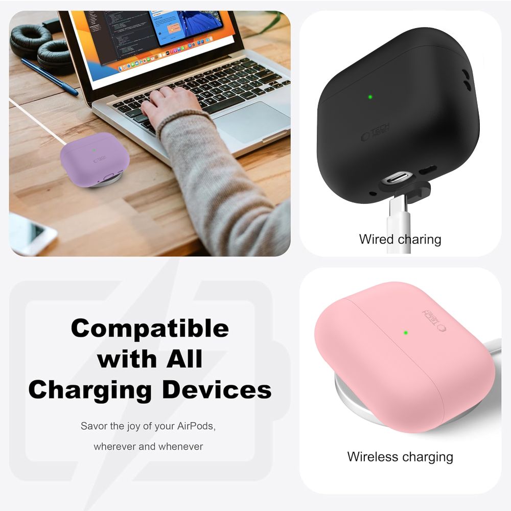 Tech-Protect-silikonikotelo AirPods Pro 3:lle – vihreä