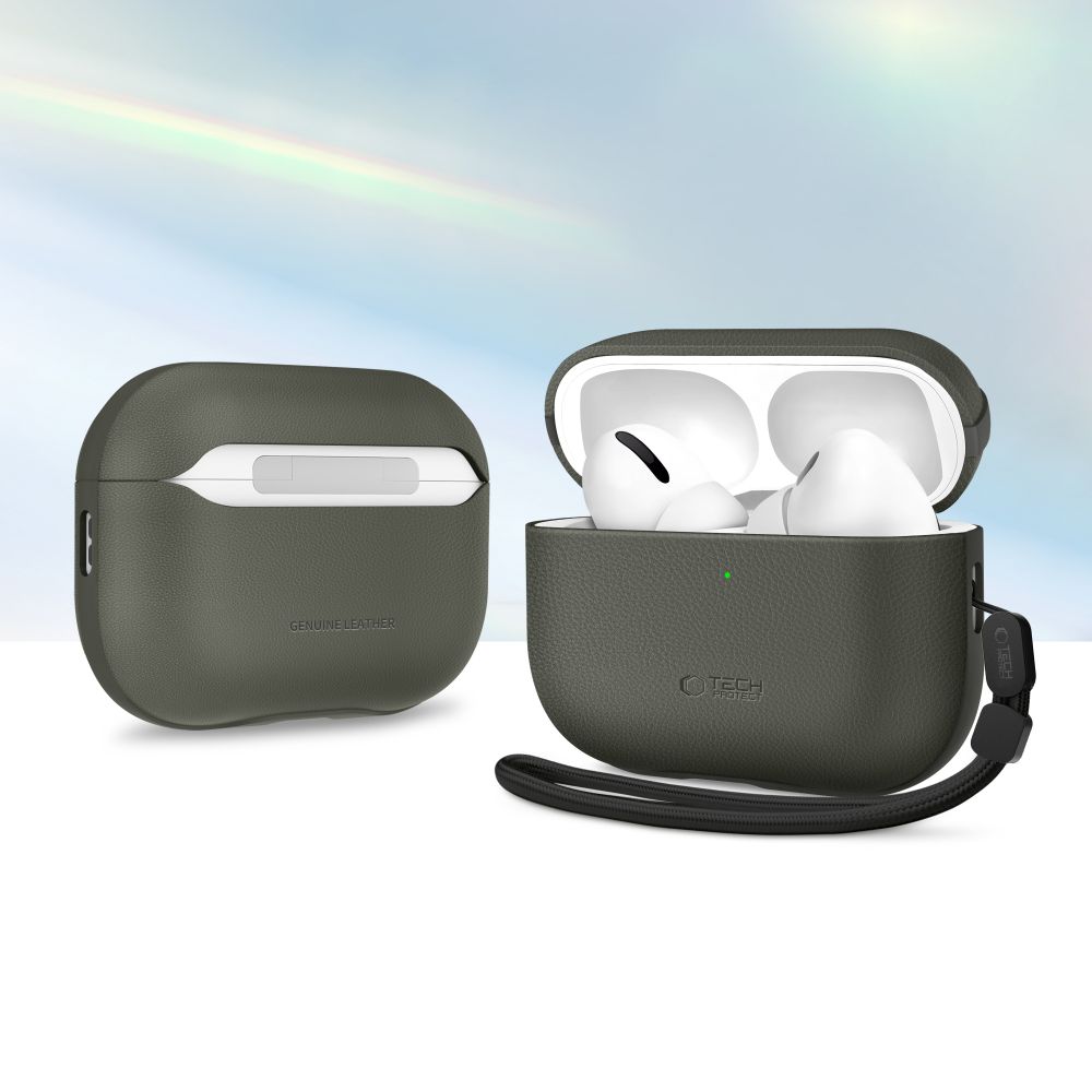 Tech-Protect NaturalFit -suojakotelo AirPods Pro 3:lle – vihreä