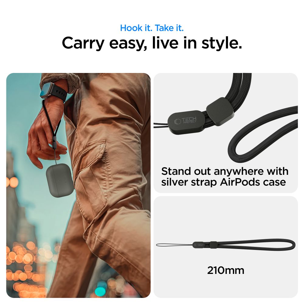 Tech-Protect NaturalFit -suojakotelo AirPods Pro 3:lle – vihreä