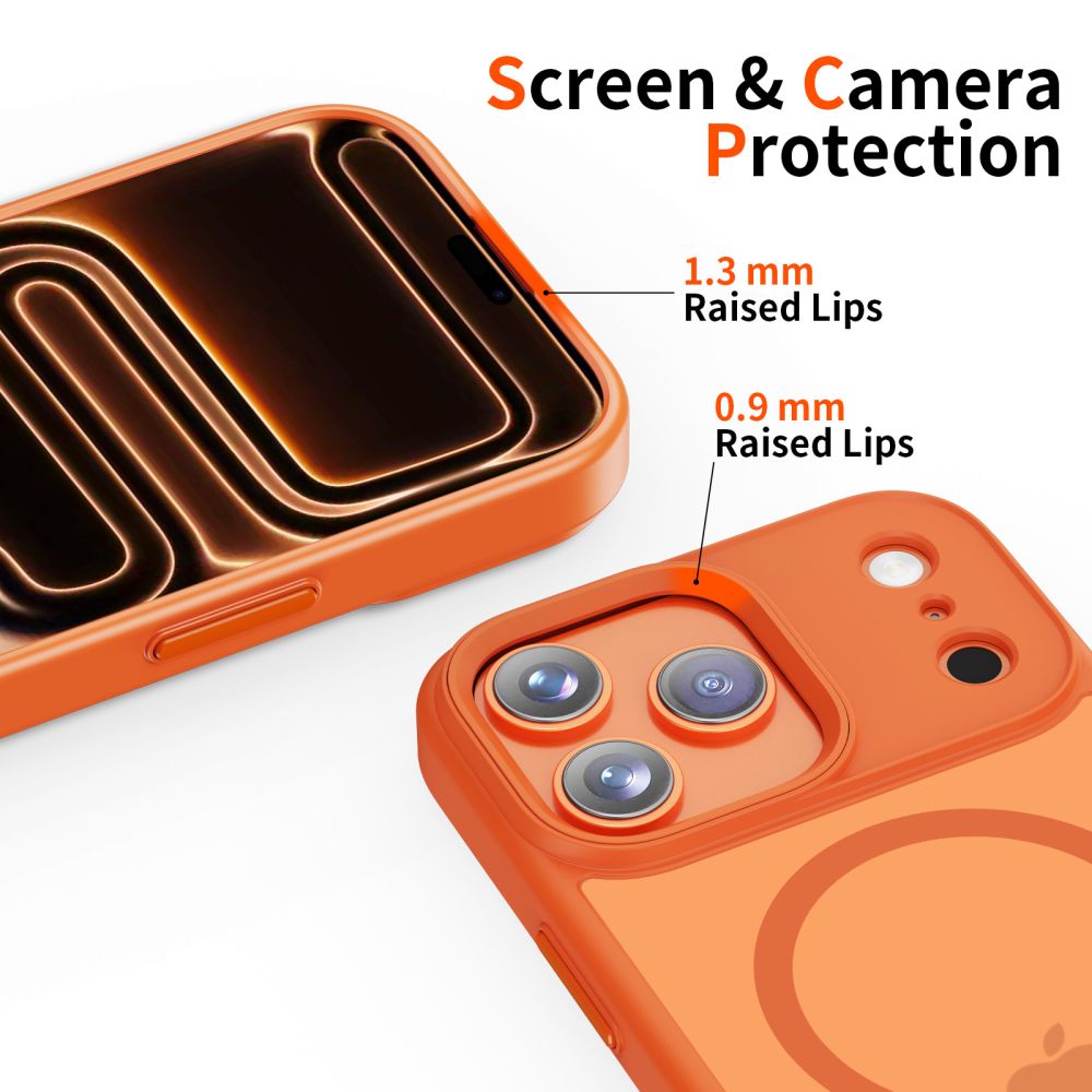 Tech-Protect MagMat MagSafe -suojakotelo iPhone 17 Pro:lle – oranssi