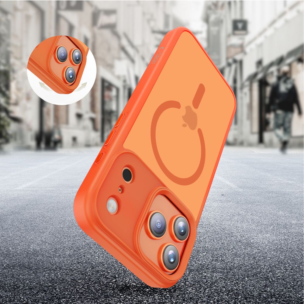 Tech-Protect MagMat MagSafe -suojakotelo iPhone 17 Pro:lle – oranssi