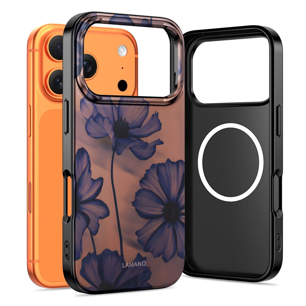 Tech-Protect Lamano MagSafe -suojakotelo iPhone 17 Pro Maxille – ruskea-violetti