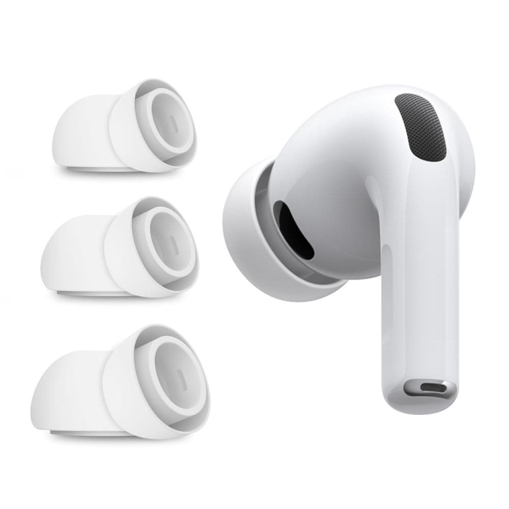 Tech-Protect-korvatulpat AirPods Pro -kuulokkeille, 3 kpl (S/M/L), valkoiset