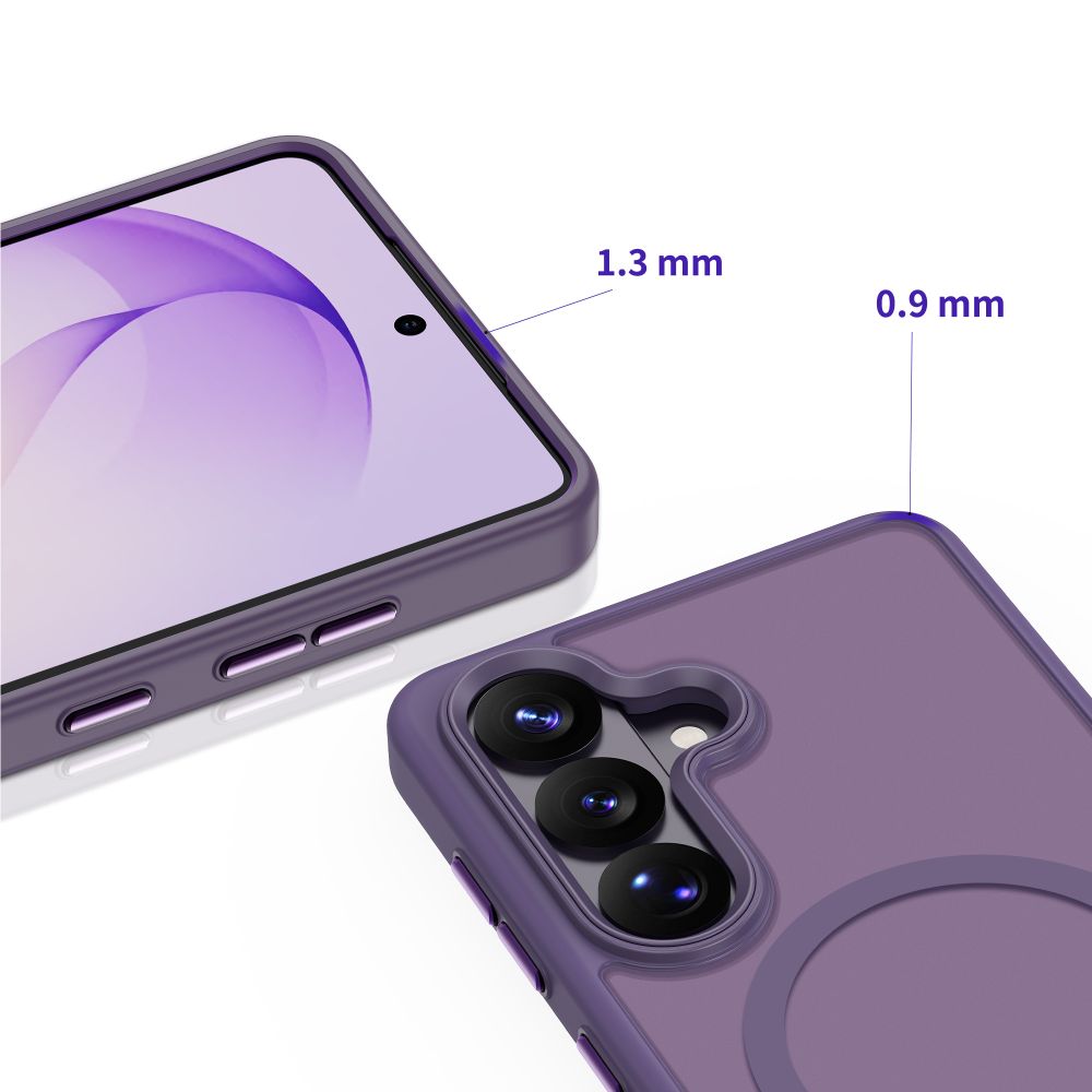 Tech-Protect Magmat MagSafe -suojakotelo Samsung Galaxy S26:lle – mattapurppura