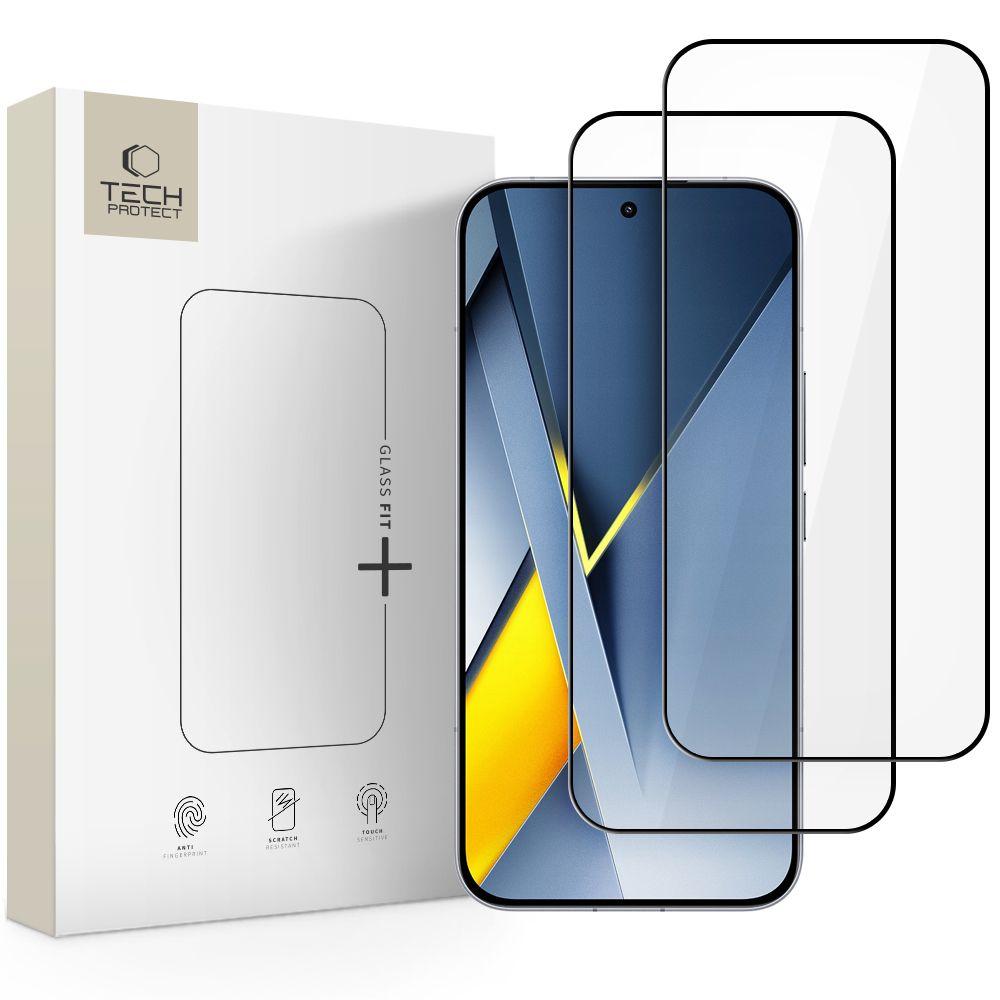 Tech-Protect Glass Fit+ 2 kpl:n pakkaus Xiaomi Poco F8 Pro Ultra -malliin – musta