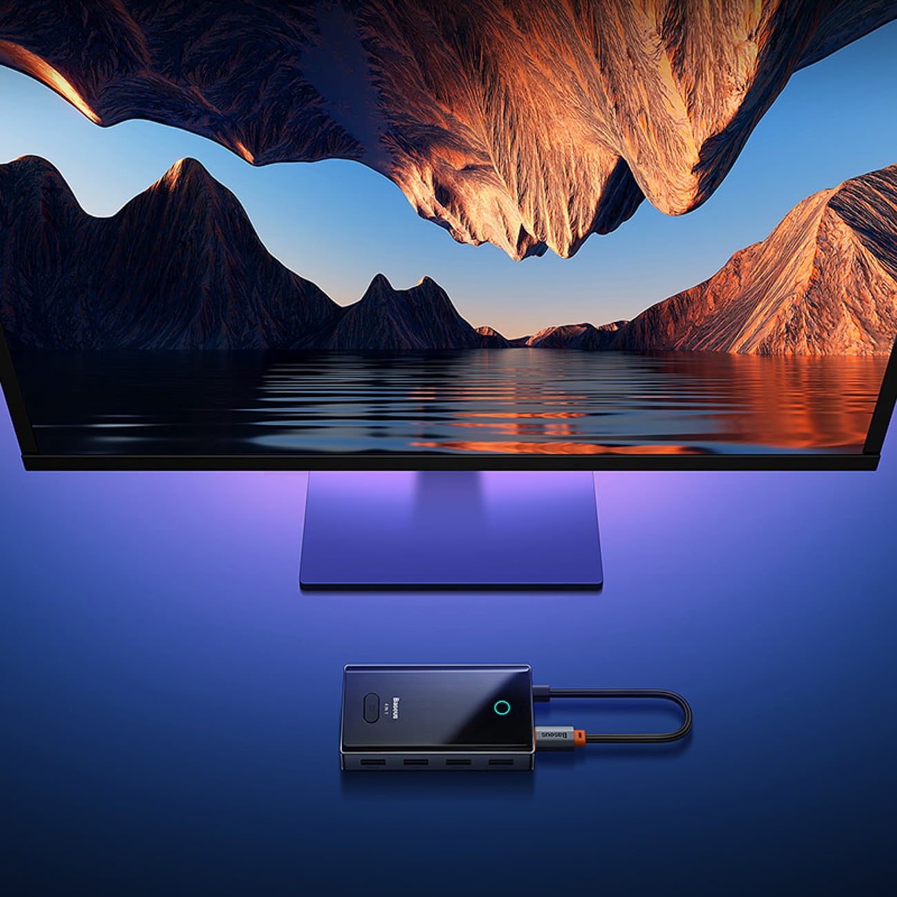 Baseus PioneerJoy 4xUSB-A 3.0 USB-C -jakaja – harmaa