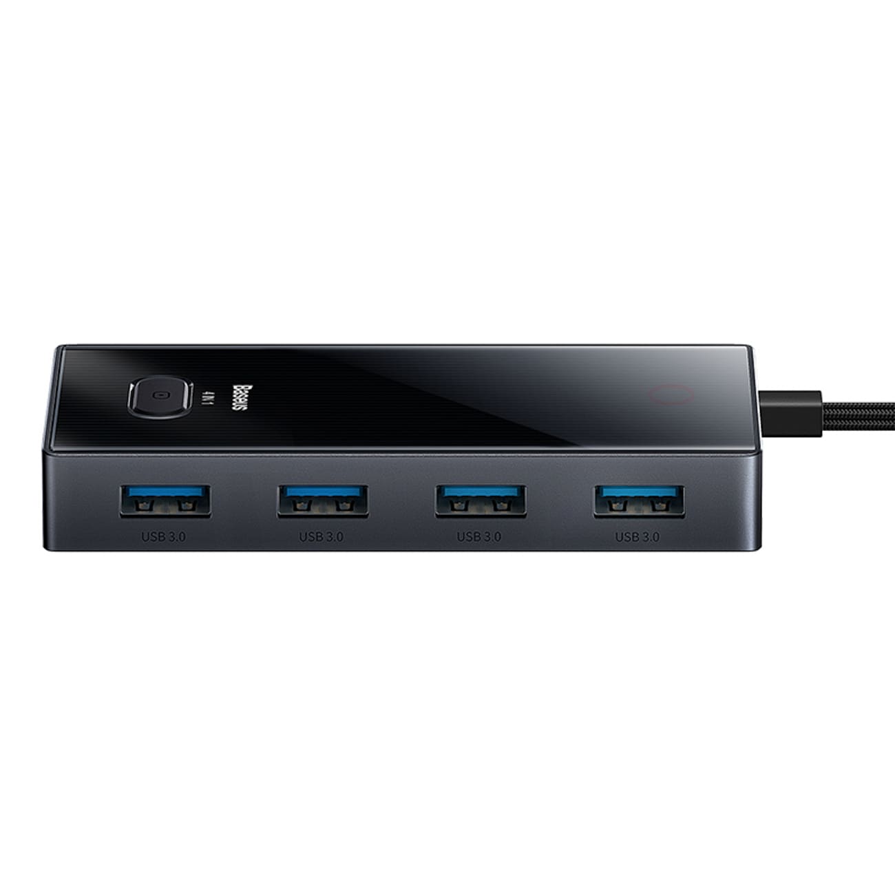 Baseus PioneerJoy 4xUSB-A 3.0 USB-C -jakaja – harmaa