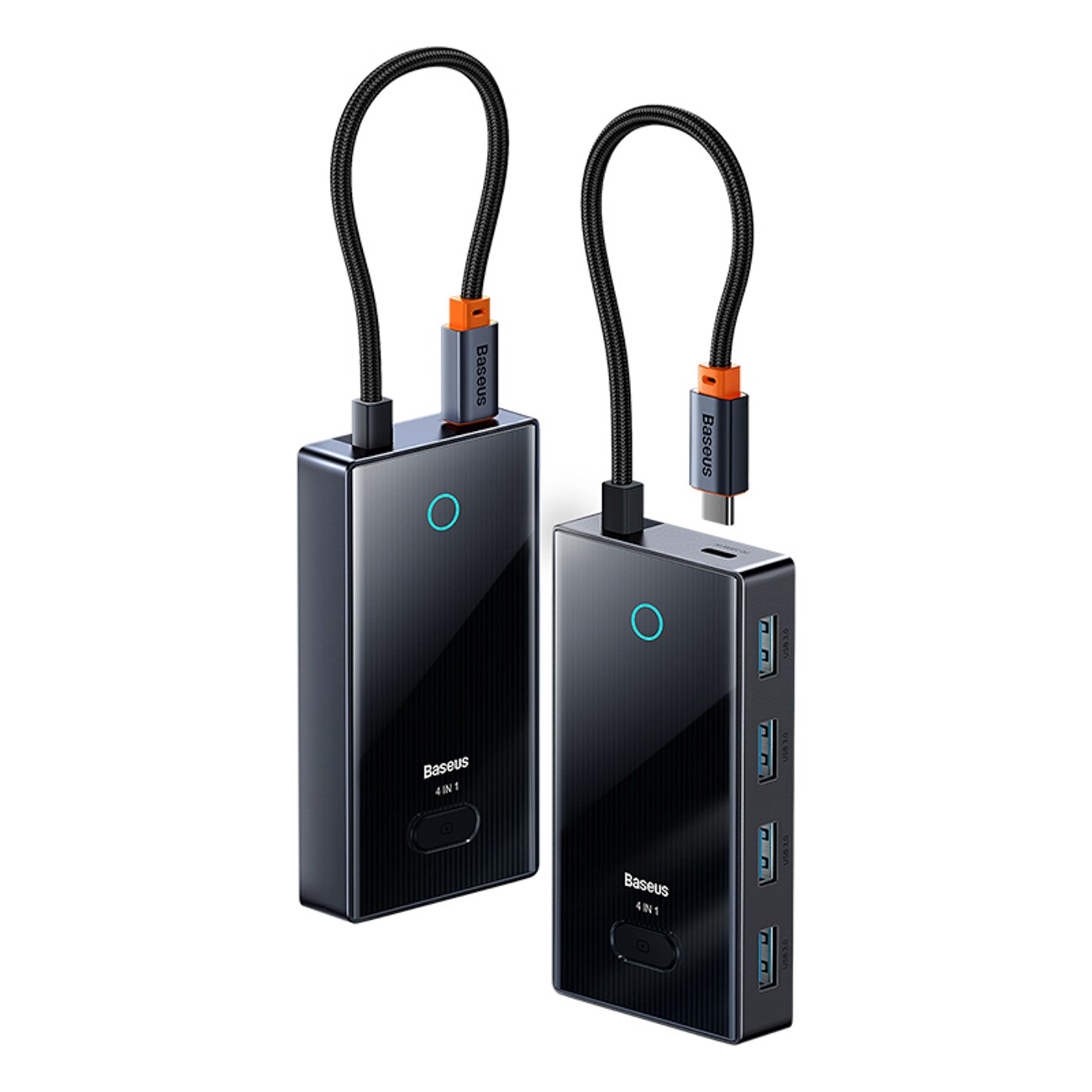 Baseus PioneerJoy 4xUSB-A 3.0 USB-C -jakaja – harmaa