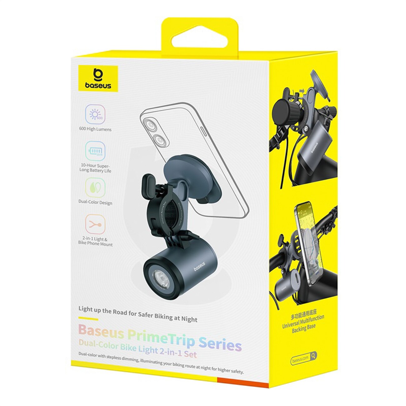 Baseus PrimeTrip Universal 3000 mAh IP68 LED-pidike ja 2-in-1-lamppu – musta ja harmaa