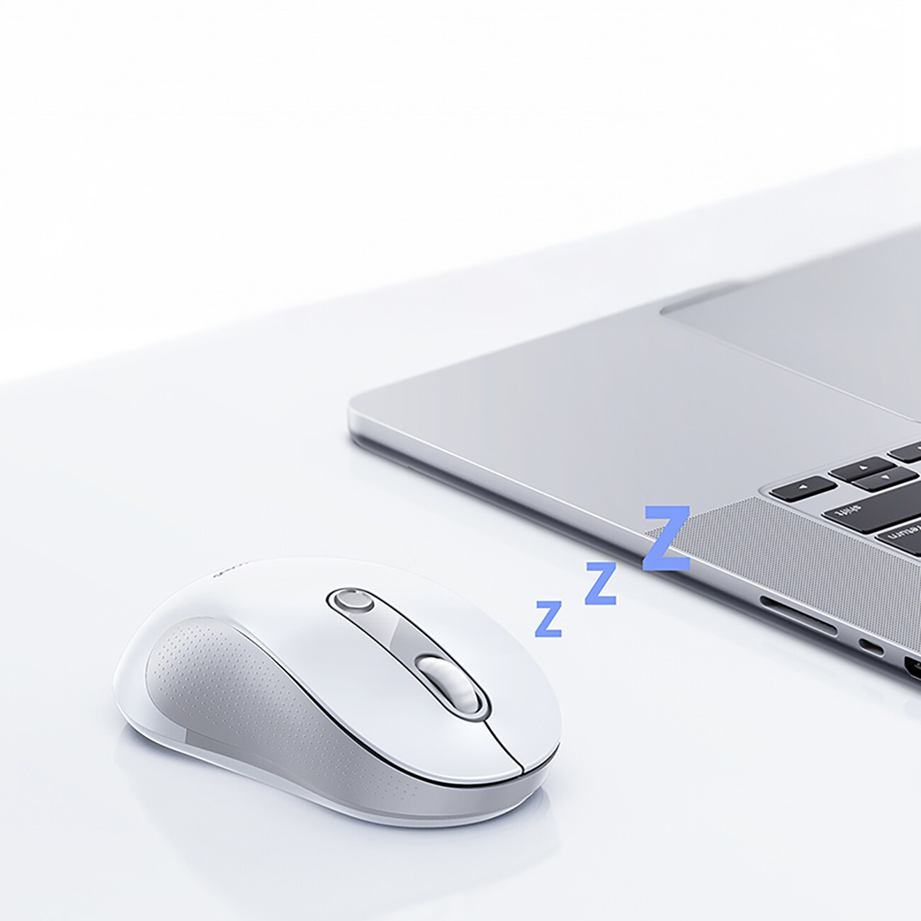 Baseus F02 langaton ergonominen Bluetooth-hiiri – valkoinen