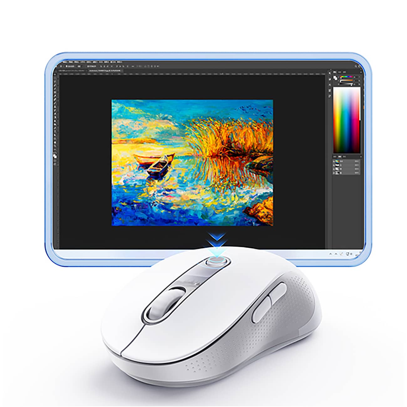 Baseus F02 langaton ergonominen Bluetooth-hiiri – valkoinen