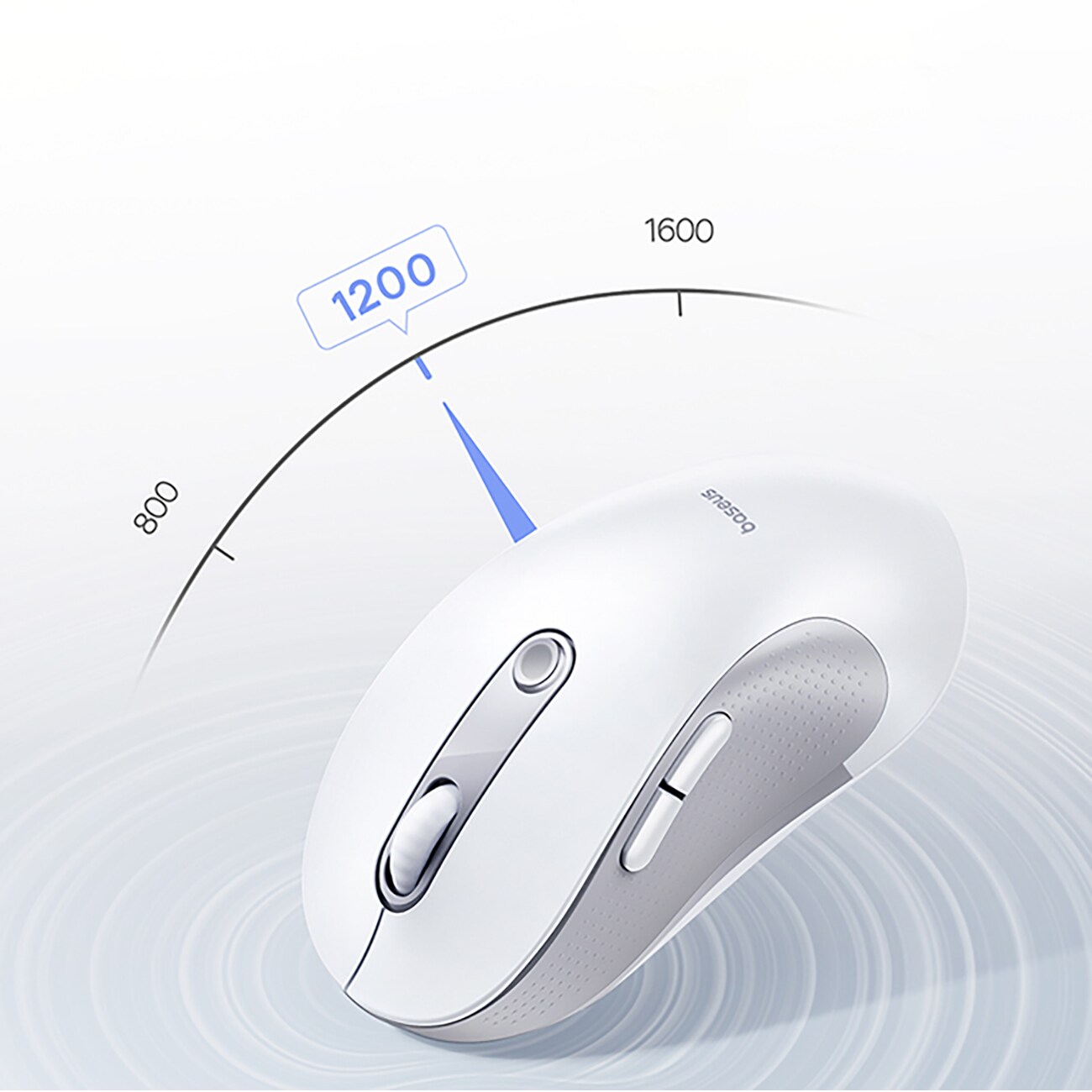 Baseus F02 langaton ergonominen Bluetooth-hiiri – valkoinen