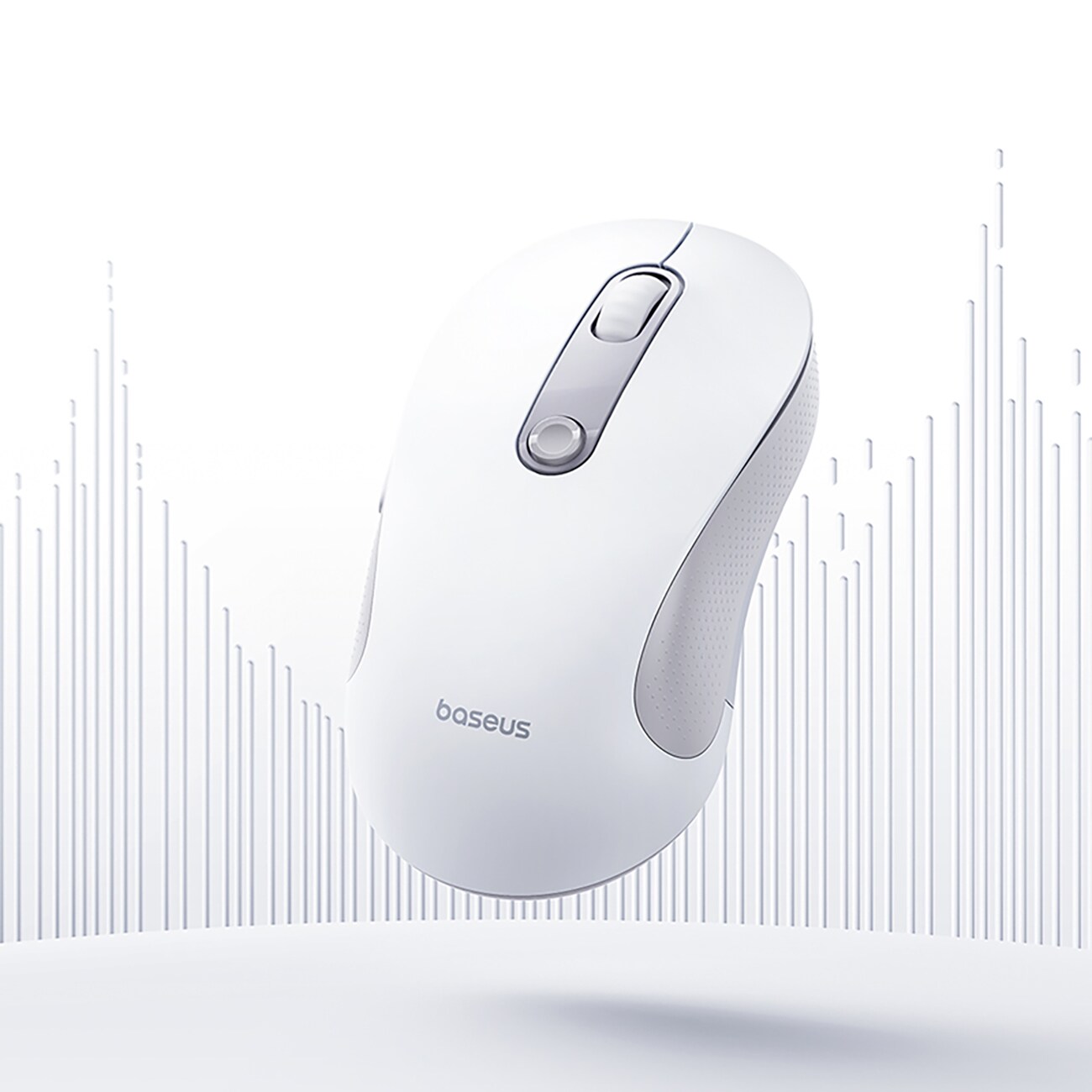 Baseus F02 Ergonominen langaton hiiri, USB 2,4 GHz – valkoinen