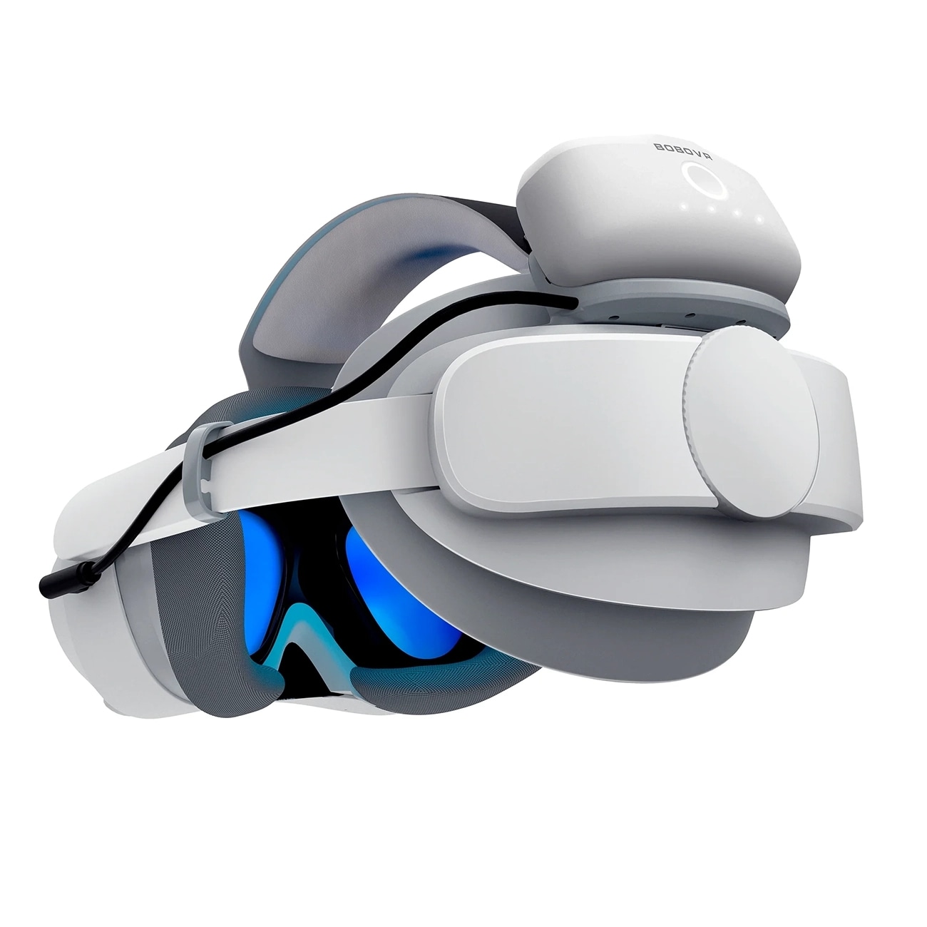 BoboVR P4S -päänauha akulla, PICO 4 Ultra- ja Ultra Enterprise -malleille – harmaa