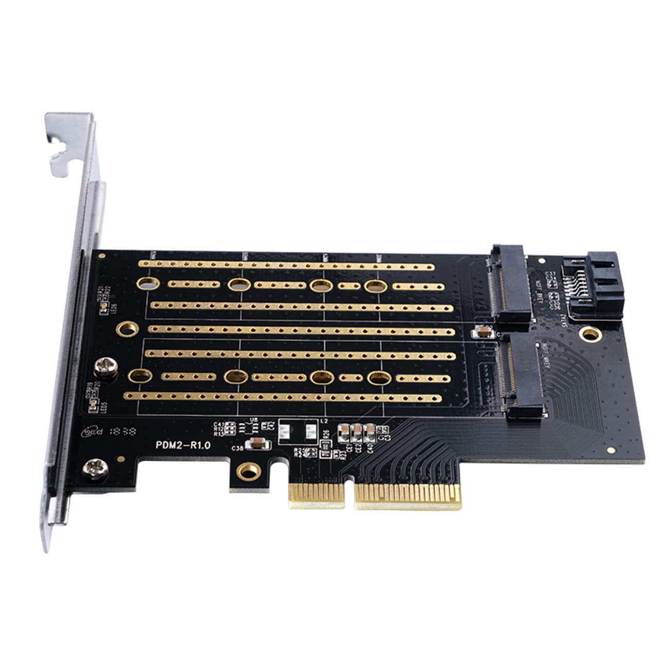 Orico PDM2 PCI-E 3.0 x4 -laajennuskortti M.2 NVMe- ja SATA-asemille – musta