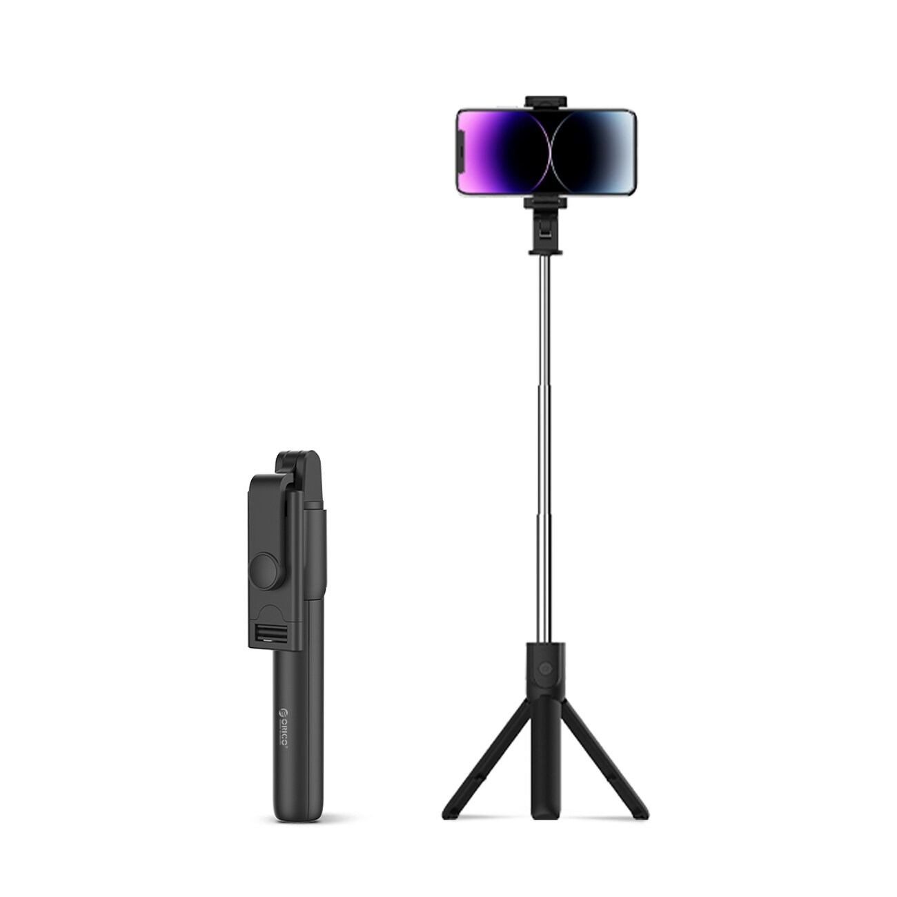 Selfiekeppi Orico SPV100 minijalusta, Bluetooth, 360 asteen kierto – musta