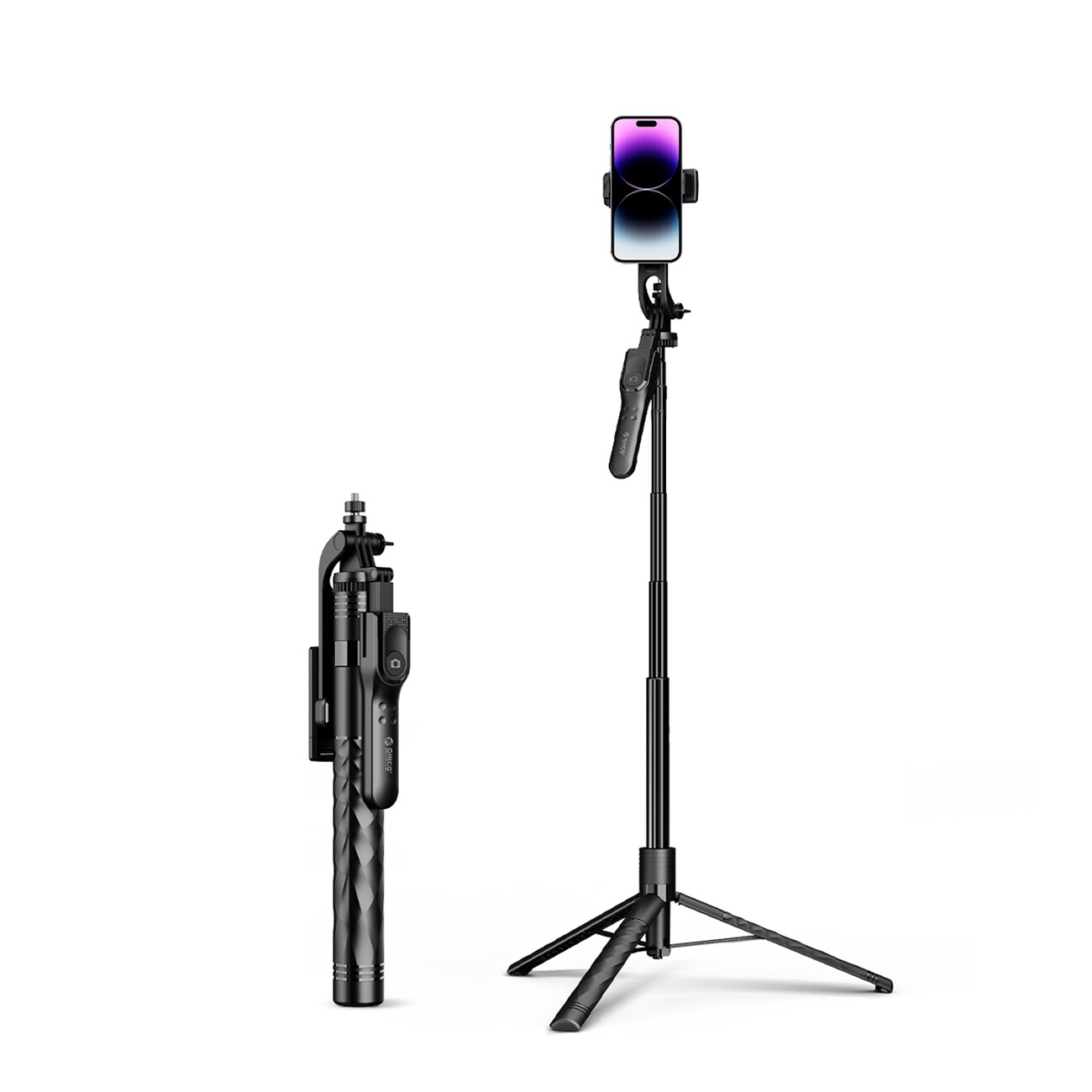 Orico SPM175 selfiekeppi/kolmijalka puhelimen kameralle, 360° kierto, Bluetooth 5.2 – musta