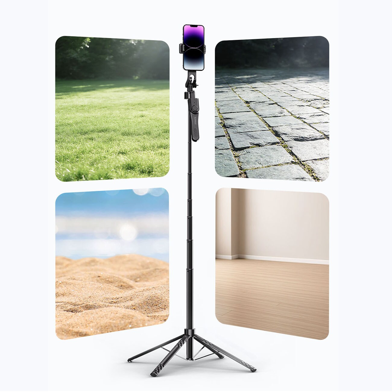 Orico SPN185 selfiekeppi + 1/4” kolmijalka puhelinkameralle, 360° kierto, BT 5.2 – musta