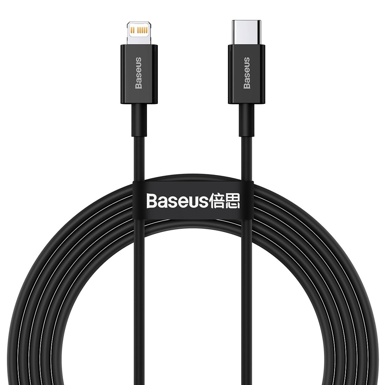 Baseus Superior Series 20 W USB-C – Lightning-kaapeli, Power Delivery -tuki, 2 m – musta