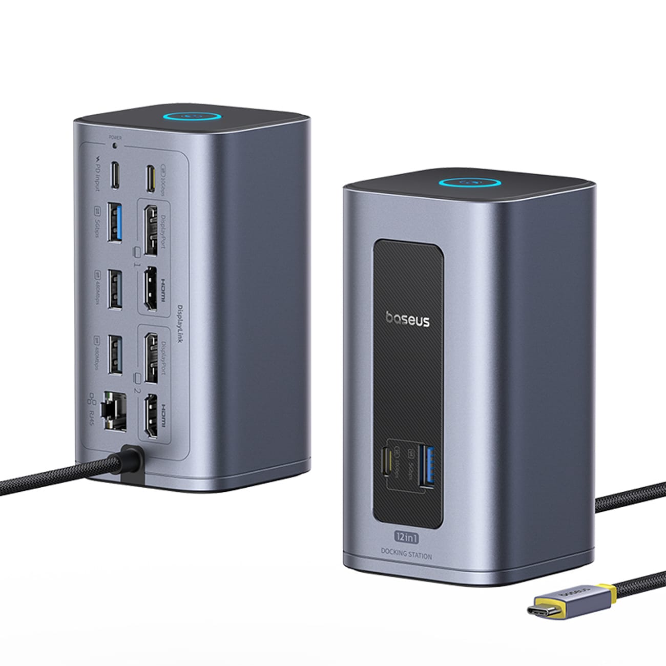 Baseus Nomos NU1 Air Spacemate 12-in-1 -telakointiasema – harmaa