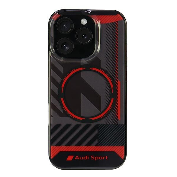 Audi IML Sport MagSafe iPhone 16 Pro 6,3" musta/musta kova kotelo AUS-IMLMIP16P-RSQ/D2-BK