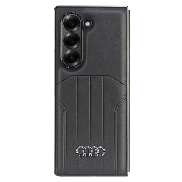 Audi-synteettisenä nahkana valmistettu MagSafe-kotelo Samsung Galaxy Z Fold 6:lle – musta