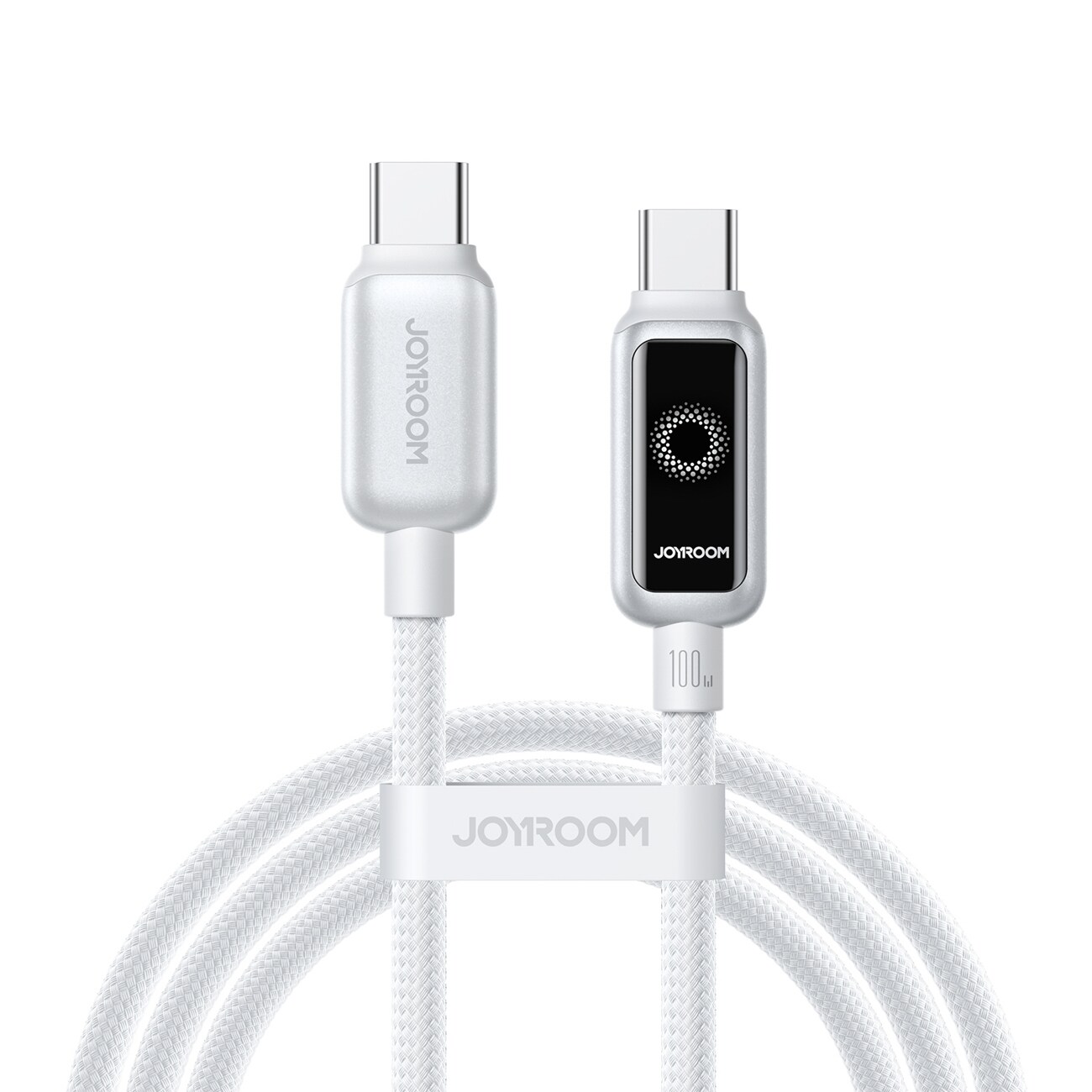 Joyroom S-A55 StarFlight 100 W USB-C – USB-C-kaapeli 1,2 m – valkoinen