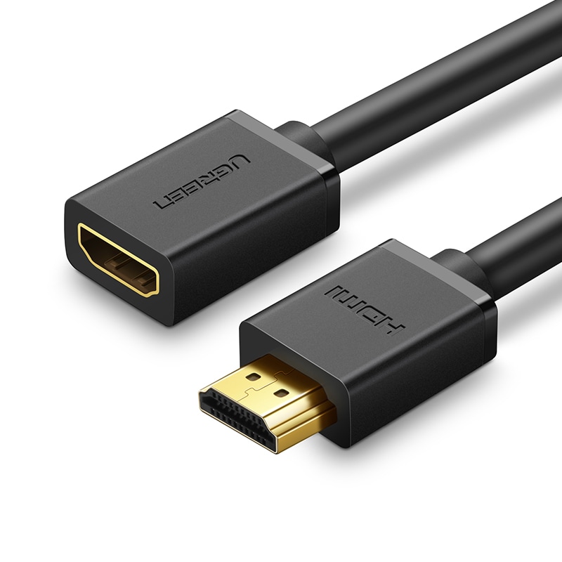 Ugreen HD107 10141 HDMI (uros) – HDMI (naaras) 4K-kaapeli, 1 m – musta