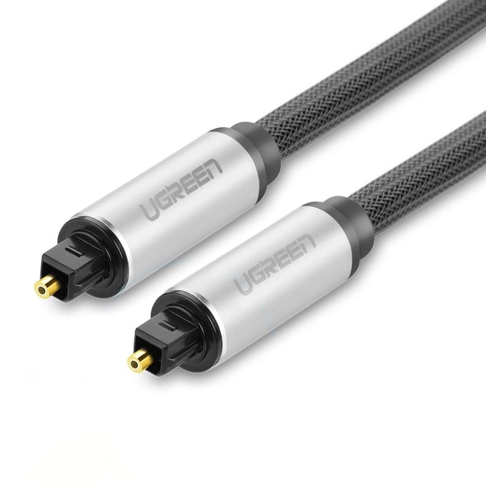 Ugreen AV108 10540 optinen Toslink/SPDIF-kaapeli, 2 m – harmaa
