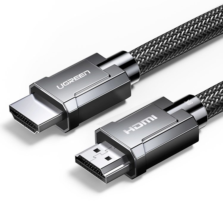 Ugreen HDMI 2.1 -kaapeli, 8K60/4K120, 48 Gbps, HDR, VRR, eARC, 2 m, harmaa (HD135)
