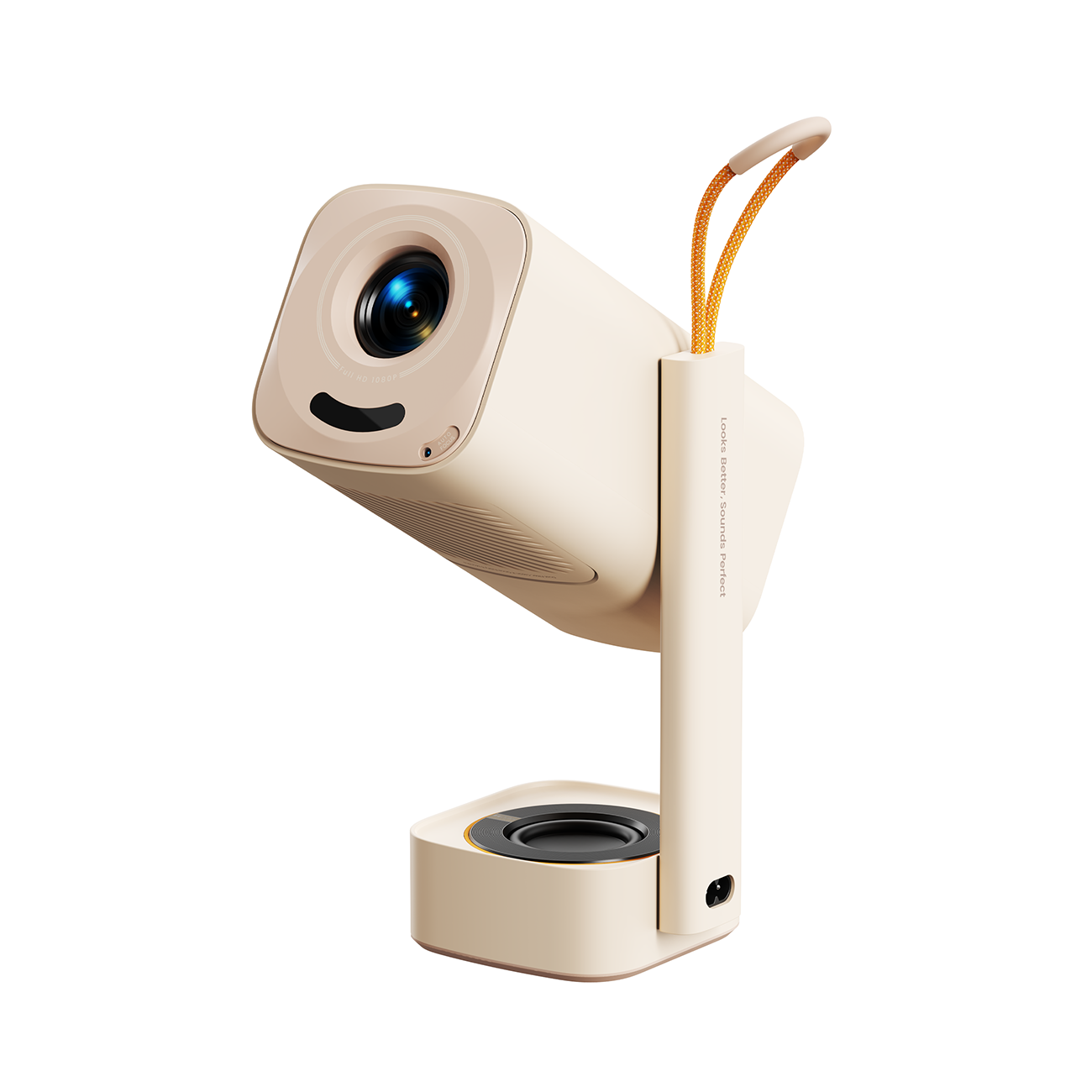 Yaber T1 Pro -kannettava, erittäin kompakti, taitettava LCD-projektori, Full HD 1080p – beige
