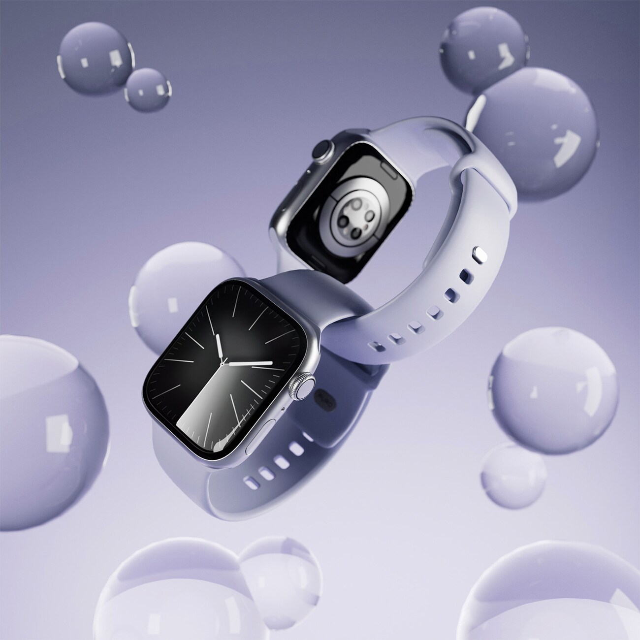 Puro Icon -ranneke Apple Watch 38/40/41/42 mm:lle – violetti