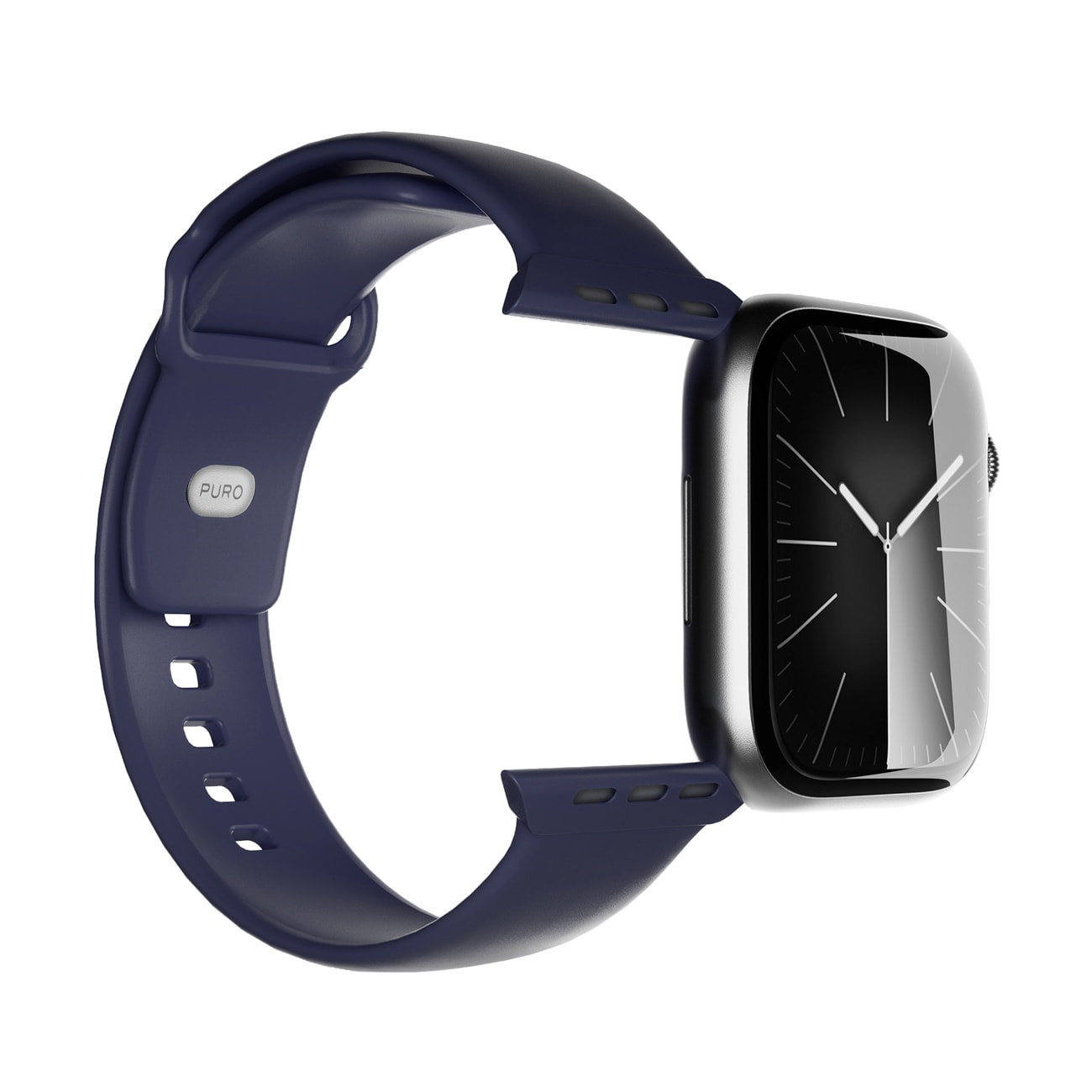 Puro Icon -ranneke Apple Watch 44/45/46/49 mm:lle – tummansininen
